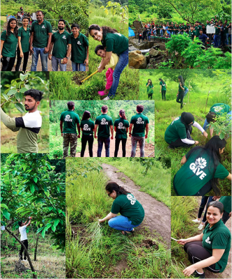 Employees at JR Technologies taking part in tree plantation drives as a part of their CSR Group activities. It features on the GIVE page of the company JR Technologies. The company provides innovative business solutions in the travel landscape and beyond.